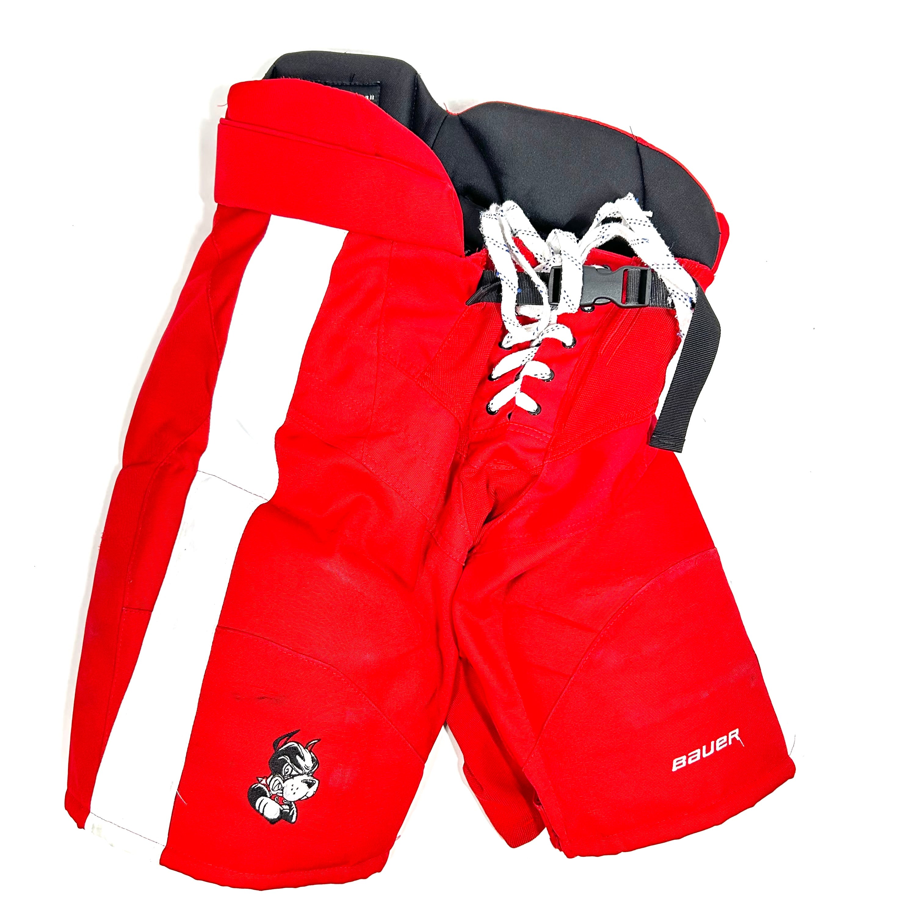 Bauer Nexus - Pantalon de hockey NCAA Pro Stock pour femme d'occasion (rouge/blanc)